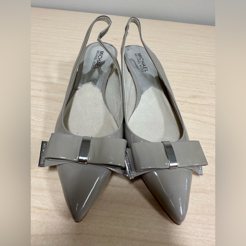 MICHAEL KORS SLINGBACK HEELS SIZE 7 GREY